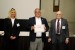 Prof. Suzanne Lunsford and Dr. Nagib Callaos giving Dr. Miguel Angel Oropeza-Tagle an award certificate in appreciation for his presentation oriented to inter-disciplinary communication entitled: "Practices of Intrapreneurship and the Impact in the Innovation for MSMEs."